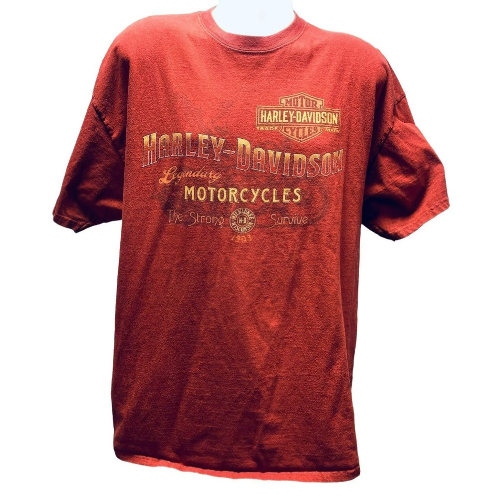 Harley Davidson 2XL Rust Brown T-Shirt The Strong Survive Lynnwood / Seattle WA